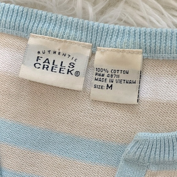 Falls Creek 100% Cotton Striped Top (M) - Picture 12 of 12